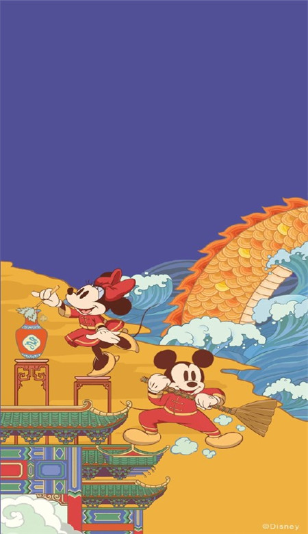 抖音迪士尼米奇米妮鼠年新春壁纸分享 迪士尼米奇米妮鼠年新春壁纸无水印下载 游戏窝
